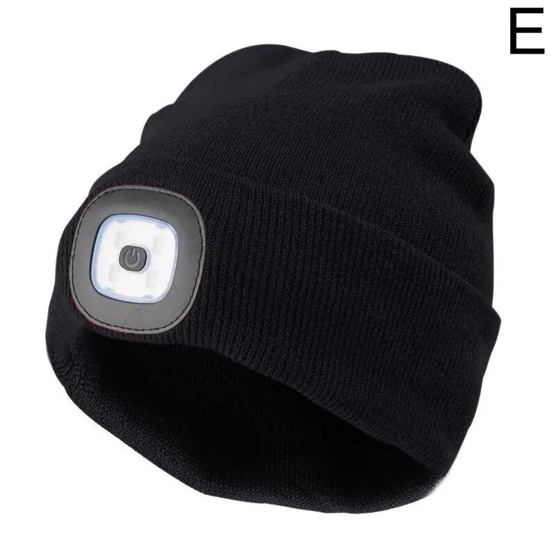 Unisex LED Beanie with Light, USB Rechargeable Hands-Free LED Headlamp Hat - Man Gifts Shop