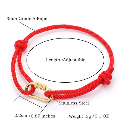 MGS Adjustable Handmade Rope Bracelet for Men – Stainless Steel Buckle & 3mm Beads