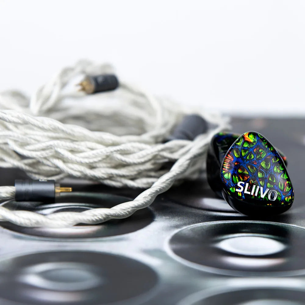 SLIIVO SL41 MK2 IEM 1DD+4BA Hybrid Technology In-Ear Headphones 10 Drivers Hifi In-Ear Monitor 2-Pin Balanced Plug