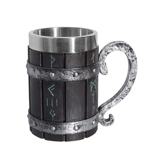 MGS Stainless Steel Retro Viking Shatterproof Beer Mug