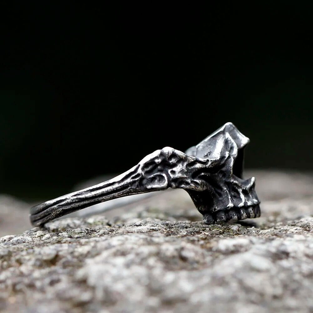 MGS Vintage Gothic Steel Skull Ring - Man Gifts Shop