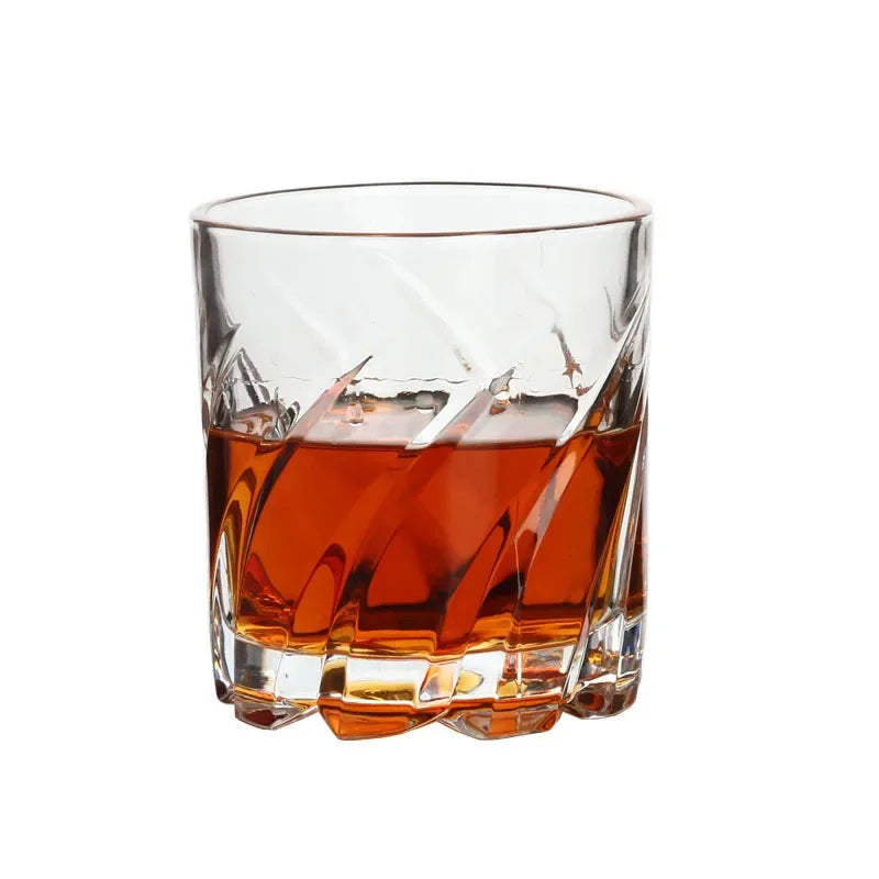 MGS Rotating Whiskey Glass - Old Fashioned Glass for Bourbon, Scotch, Cocktails - Creative Personality Shake Cup