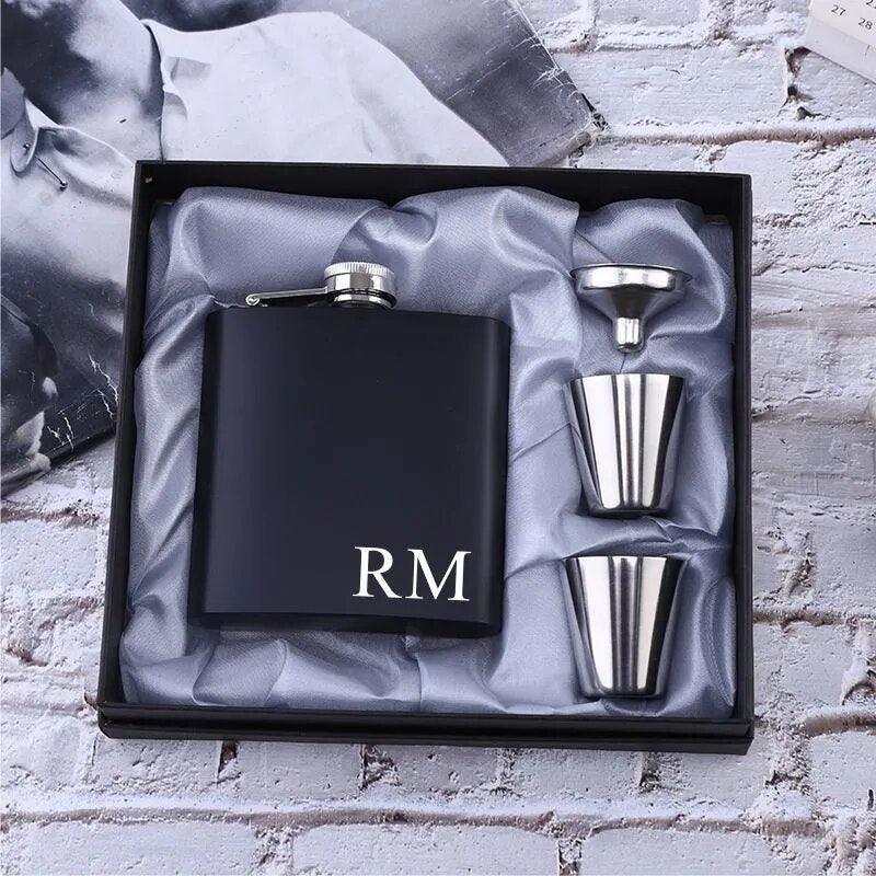 Custom Engraved Stainless Steel 6oz Hip Flask - Man Gifts Shop