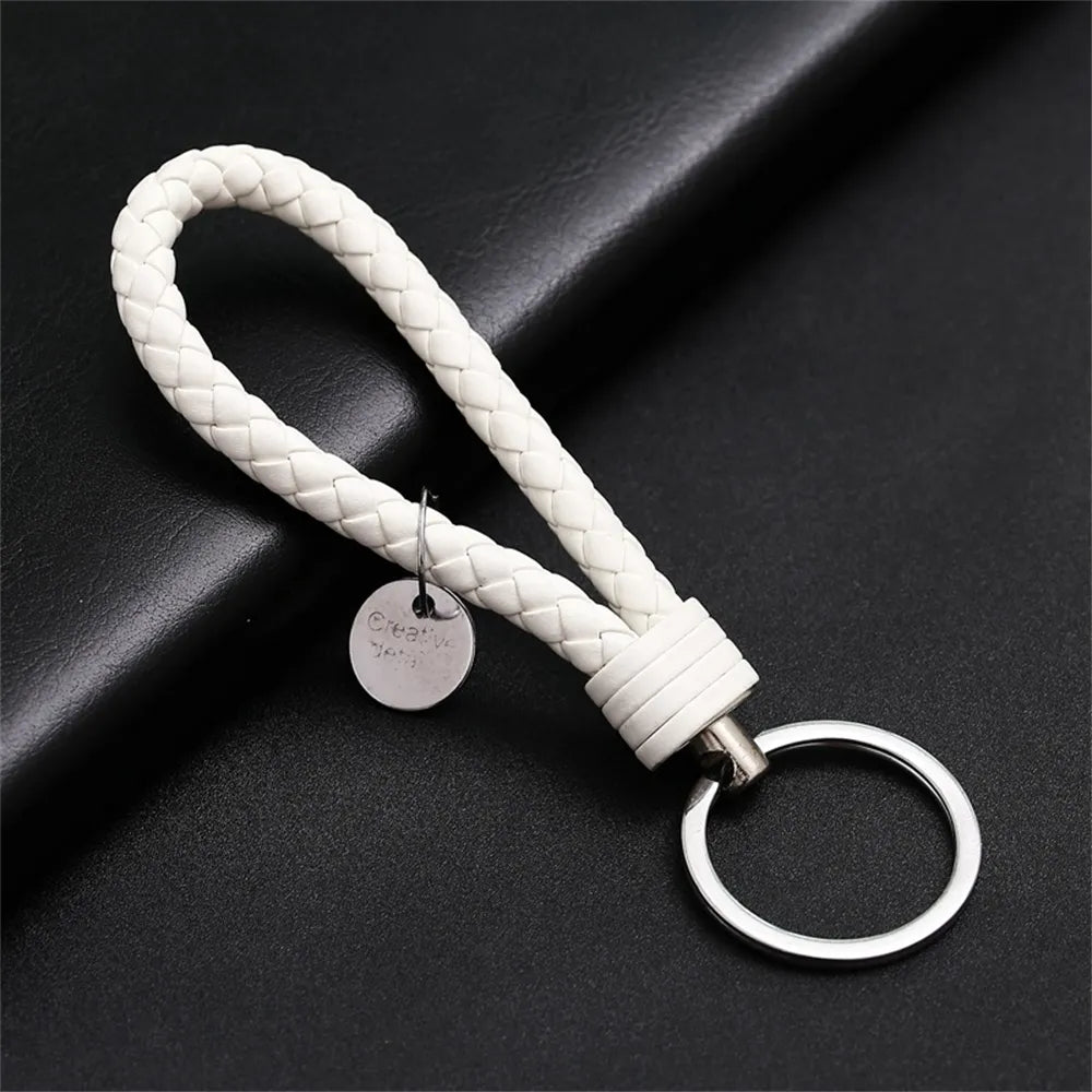 MGS PU Leather Braided Woven Rope EDC Keychain - Man Gifts Shop