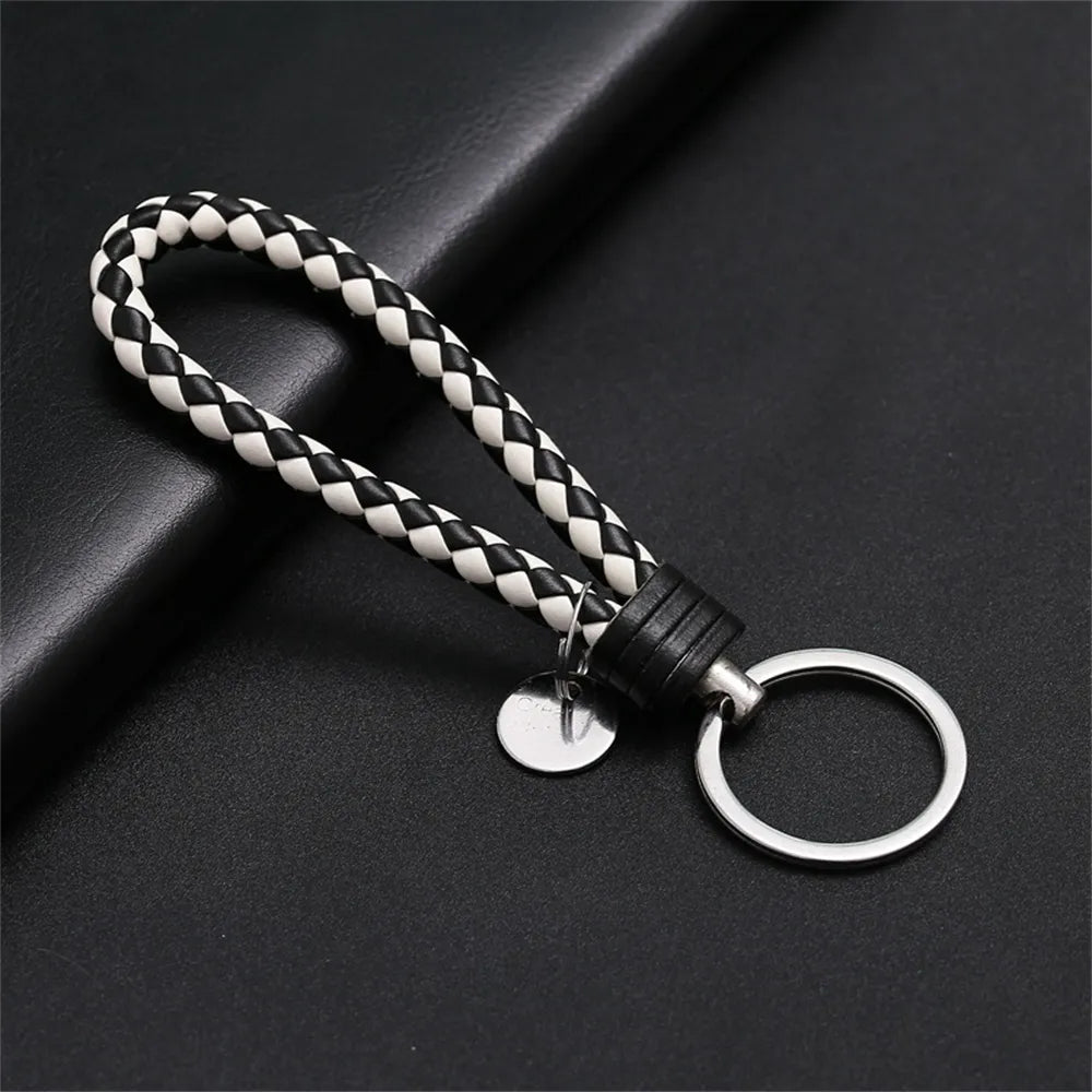 MGS PU Leather Braided Woven Rope EDC Keychain - Man Gifts Shop