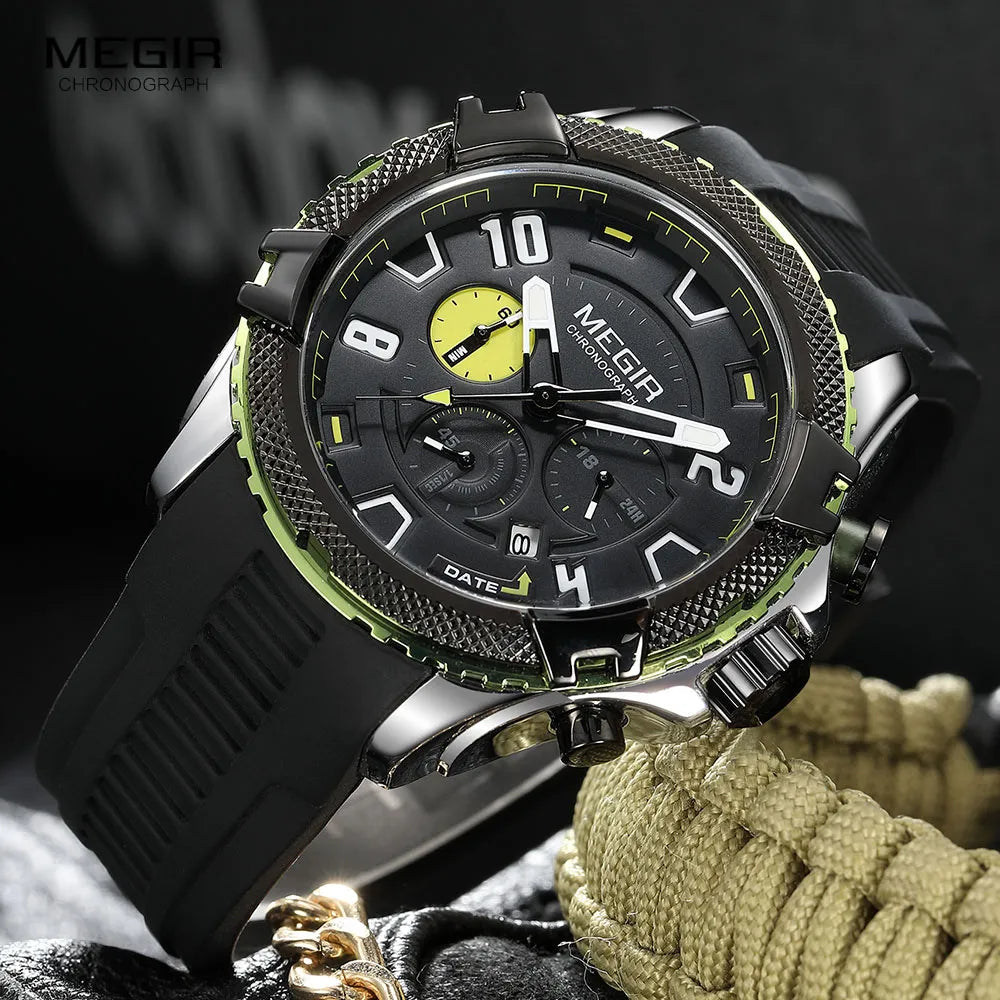 Original MEGIR Heavy Duty Chronograph Quartz Fashion Watch - Man Gifts Shop