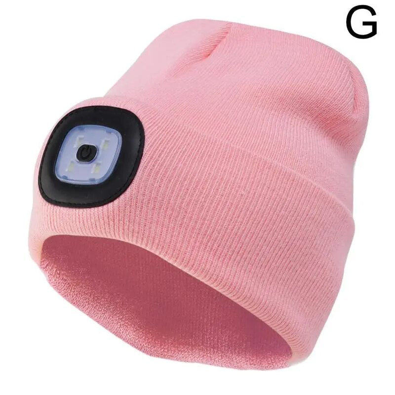 Unisex LED Beanie with Light, USB Rechargeable Hands-Free LED Headlamp Hat - Man Gifts Shop