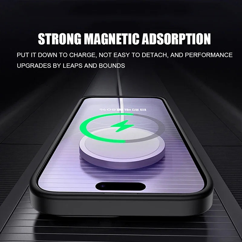 Matte Armor Wireless Charging Translucent Case for iPhone 16/15/14/13/12/11 Pro Max Plus | Magsafe-Compatible High-Quality Cover