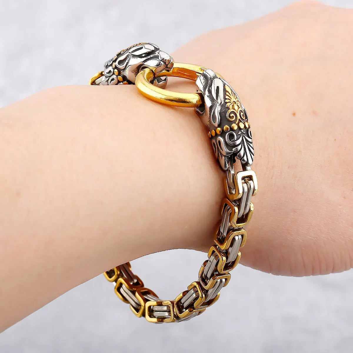 MGS Stainless Steel Animal Retro Nordic Viking Bracelet - Man Gifts Shop