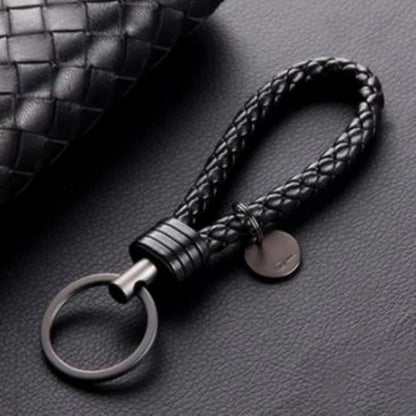 MGS PU Leather Braided Woven Rope EDC Keychain - Man Gifts Shop