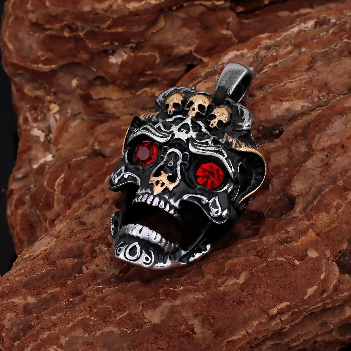 MGS Creative 316L Stainless Steel Ghost Skull Necklace - Man Gifts Shop