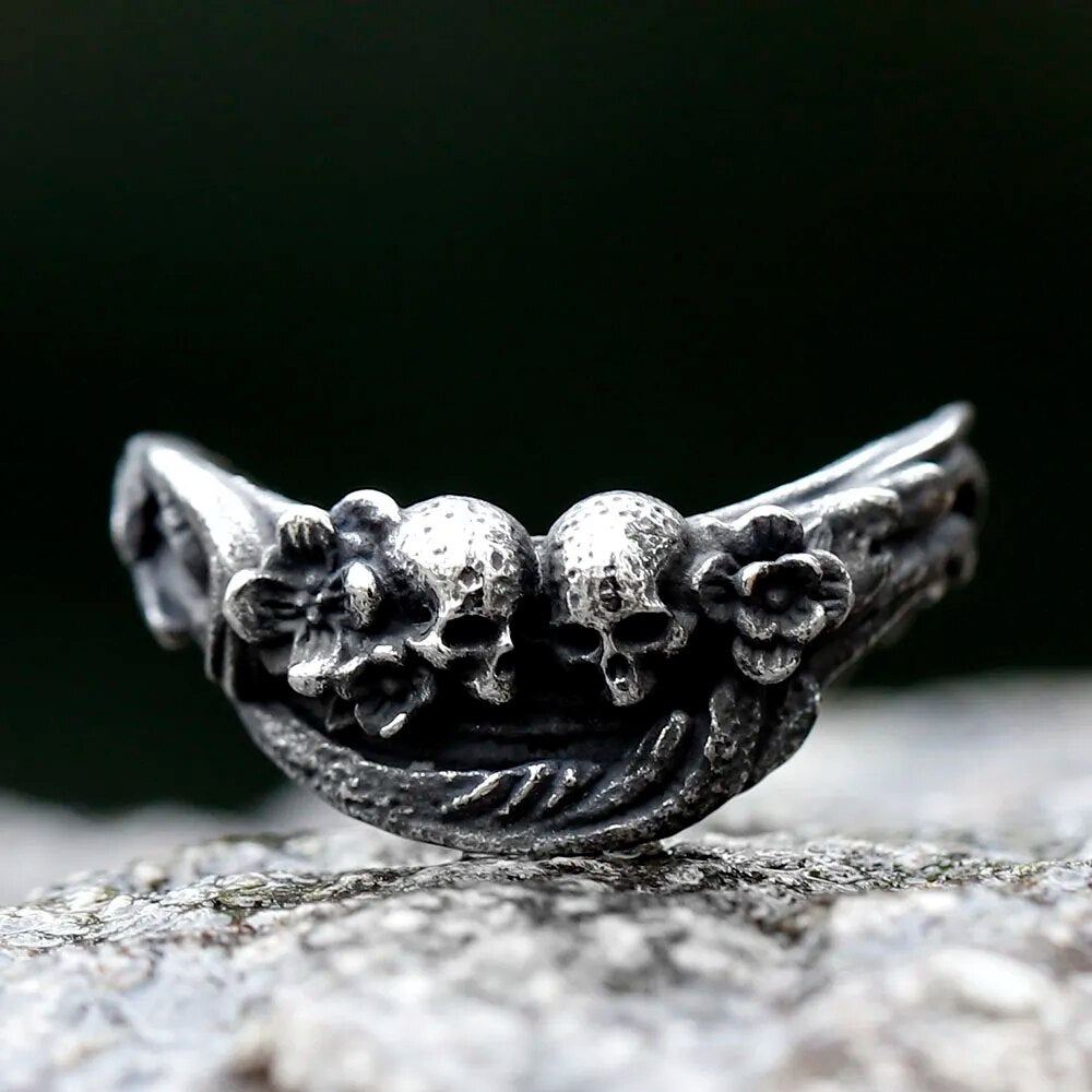 MGS Vintage Gothic Steel Skull Ring - Man Gifts Shop