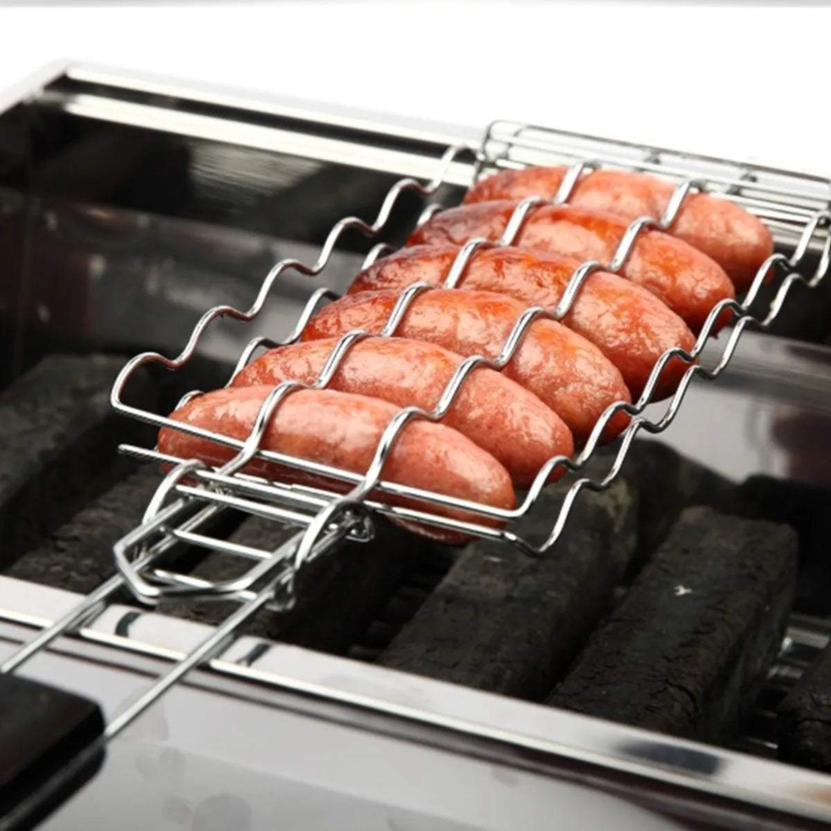 Stainless Steel BBQ Grill Grid Portable Outdoor Grill Basket - Man Gifts Shop