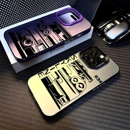 JDM Dream Car Matte Silicone Case for iPhone 16 Pro, 15 Pro Max, 14, 14 Pro, 14 Pro Max, 16 Plus, XS – Style Meets Street Performance