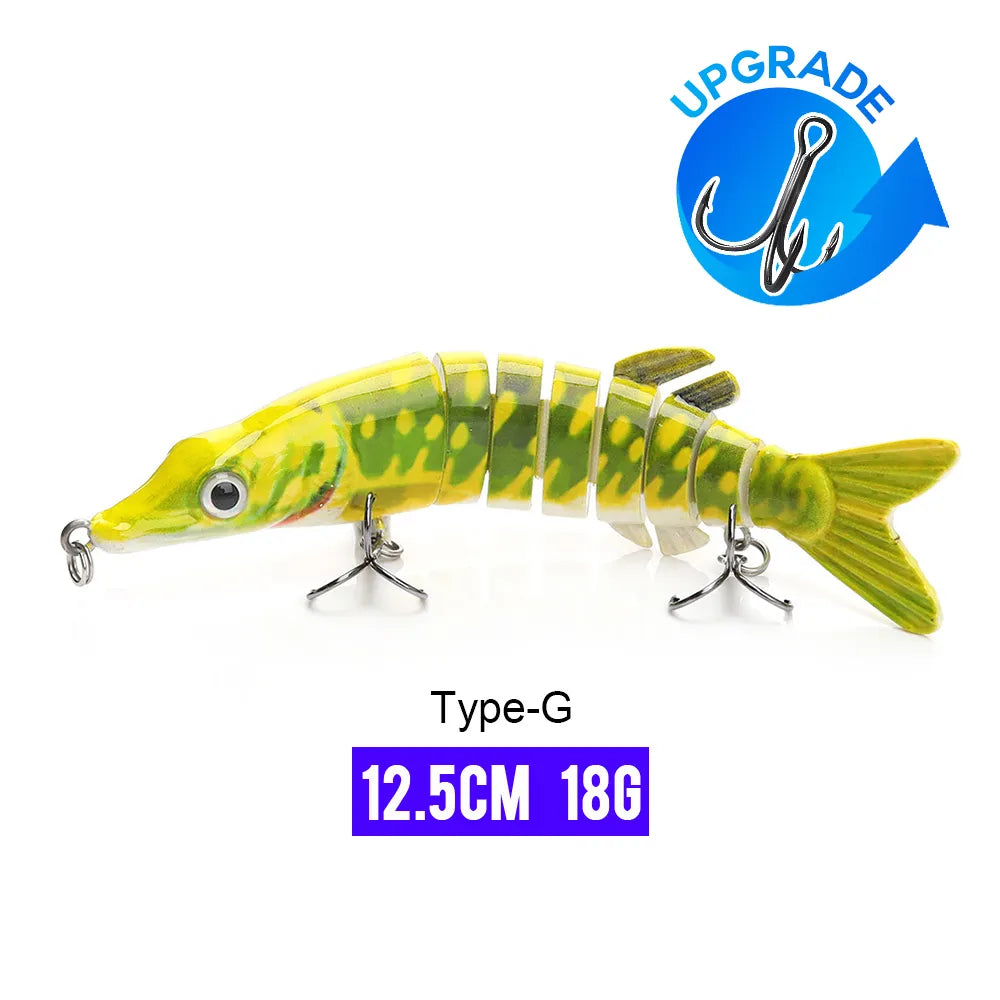 MGS 10/14cm Sinking Wobblers Fishing Lures Jointed Crankbait Swimbait 8 Segment Hard Artificial Bait For Fishing Tackle Lure - Man Gifts Shop