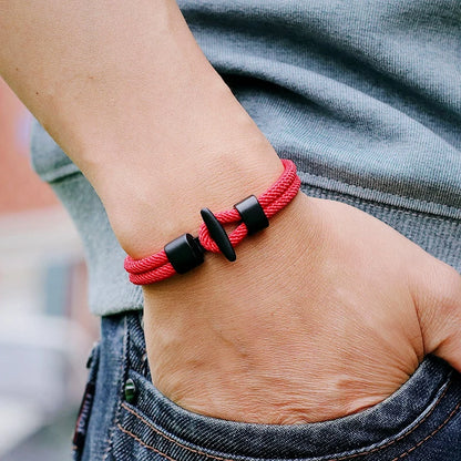 51Luckind Milan Rope Anchor Bracelet – Handmade Cotton Survival Jewelry for Men & Women