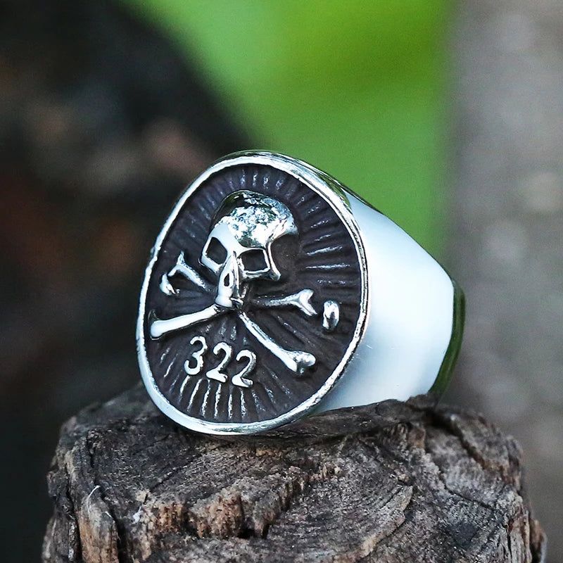 Elevate Your Edge: Unique Silver 316L Stainless Steel Heavy Sugar Skull Ring - Men's Mandala Flower, Santa Muerte, Biker Jewelry - Man Gifts Shop