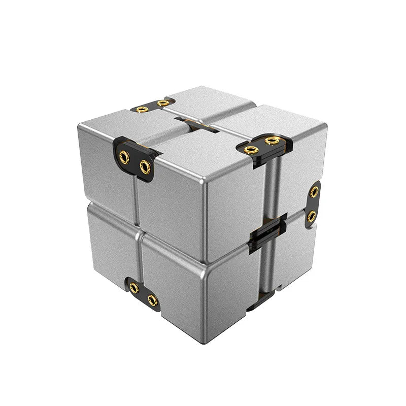 MGS Ease Stress with Our Metal Infinity Cube - Perfect Gift, Ideal for Anxiety Relief at the Office - Man Gifts Shop