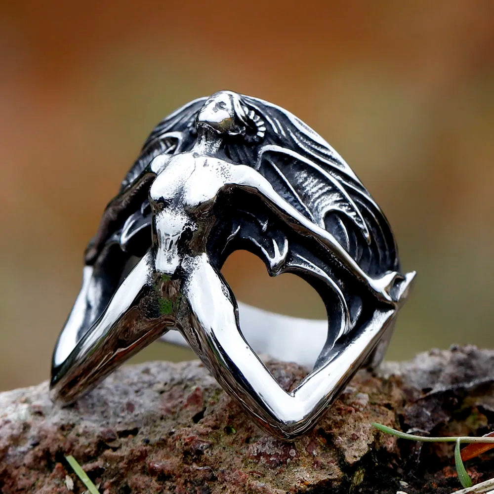 Men's 316L stainless steel women's body shape ring - Man Gifts Shop