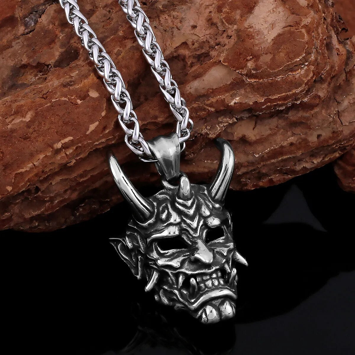 MGS Creative 316L Stainless Steel Ghost Skull Necklace - Man Gifts Shop