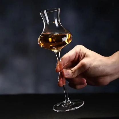 Premium Lead-Free Crystal Whiskey Nosing Glass - Cognac Brandy Snifter & Liqueur Tasting Goblet