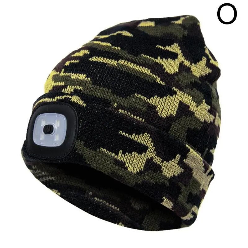 Unisex LED Beanie with Light, USB Rechargeable Hands-Free LED Headlamp Hat - Man Gifts Shop