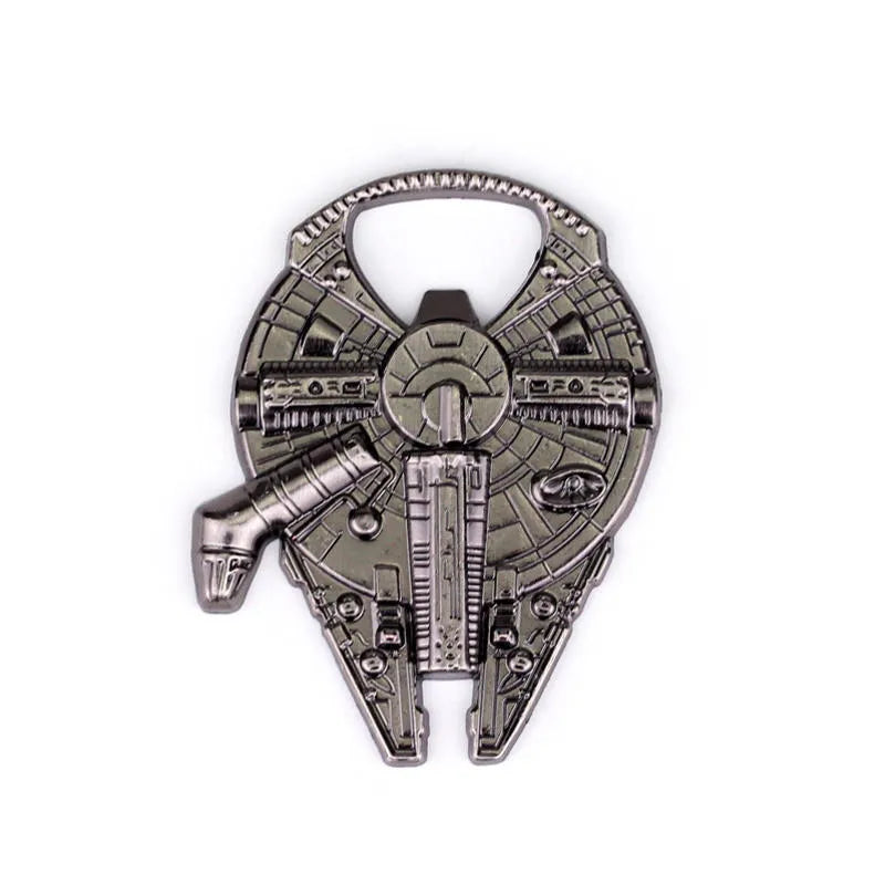 Unlock the Galaxy: Disney Star Wars Spaceship Keychain - Marvel Movie Character Cartoon Animation Pendant with Portable Bottle Opener - Man Gifts Shop