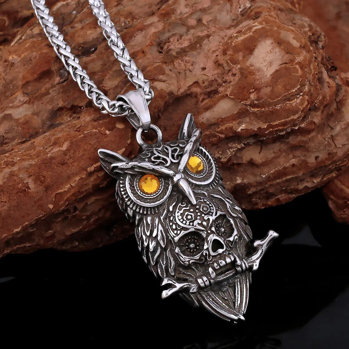 MGS Creative 316L Stainless Steel Ghost Skull Necklace - Man Gifts Shop