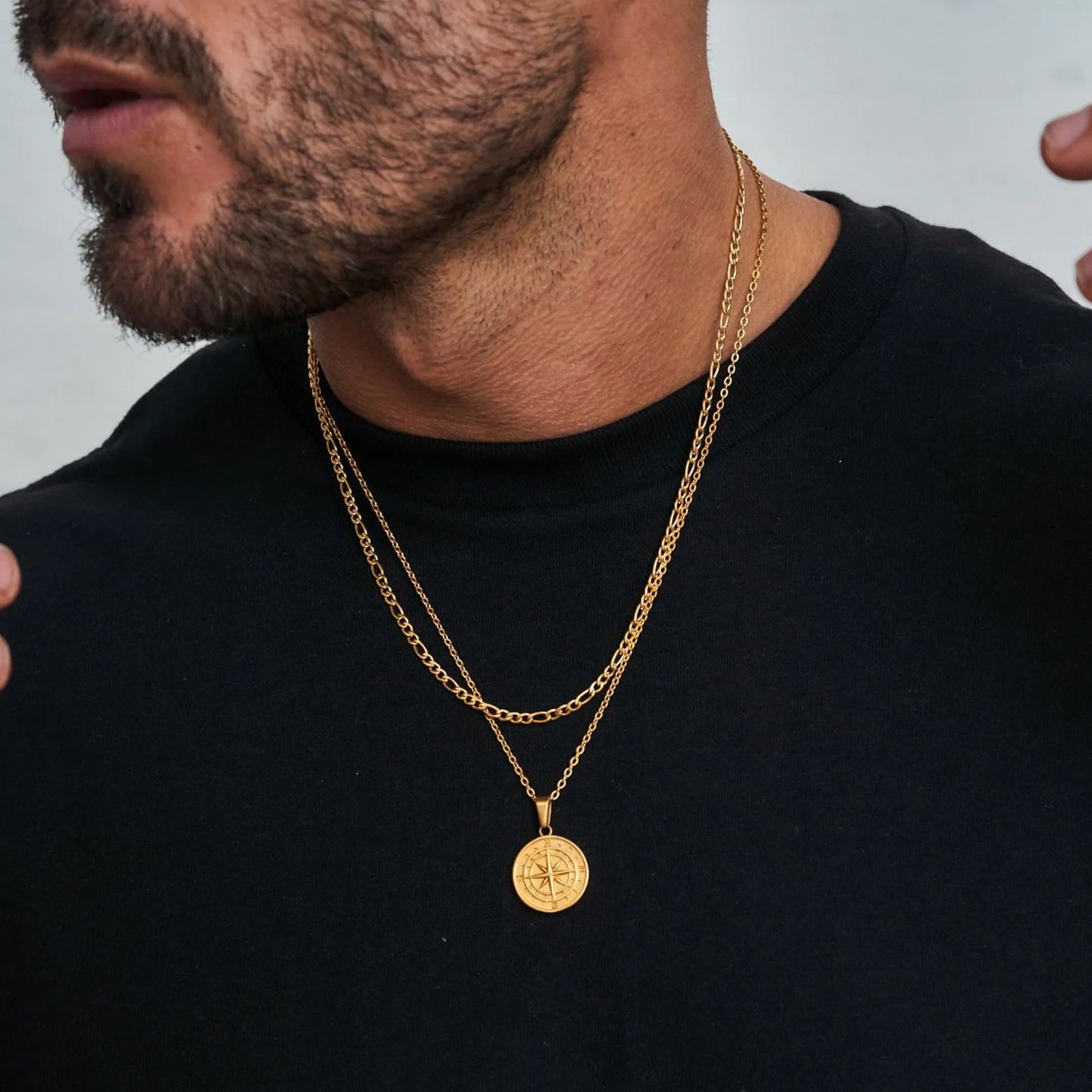 Discover Our MGS Stylish Layered Compass Necklaces for Men - Man Gifts Shop