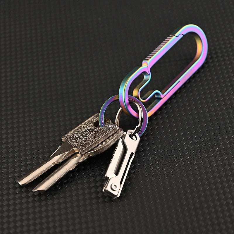 MGS EDC Stainless Steel Mini Square Head Keychain Folding Knife