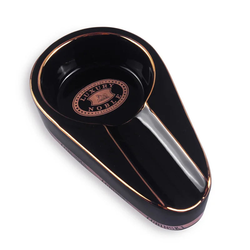 Elevate Your Cigar Experience with Fashionable Single Cigar Ashtray - Stylish and Portable Ceramic Accessory in Four Optional Colors - Man Gifts Shop