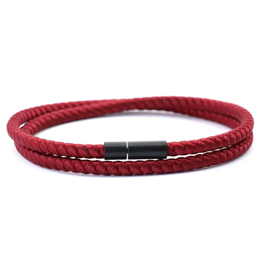 MGS Simple Style Keel Rope Bracelet for Men - Bilayer Wrap, Nautical Bangle, Gifts for Him