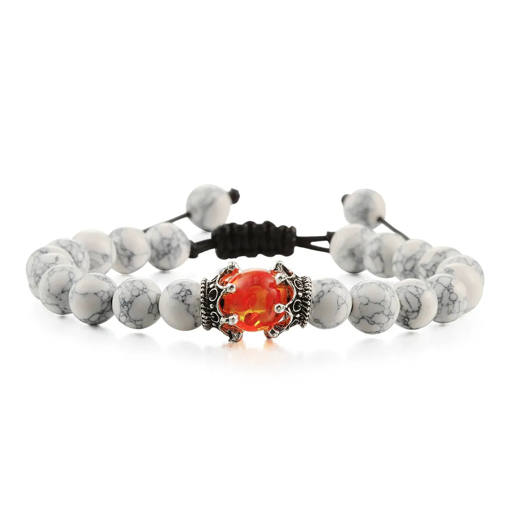 MGS Black Lava Stone Beads Charm Bracelet - Man Gifts Shop