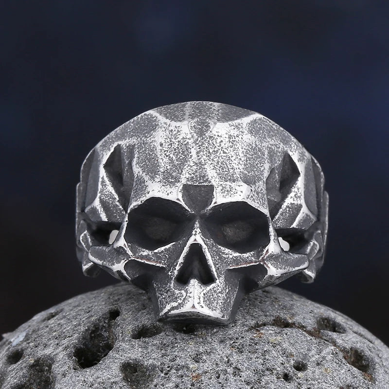 Revolutionize Your Style: New MGS Punk Rock 316L Stainless Steel Vintage Skull Ring - A Statement Jewelry - Man Gifts Shop