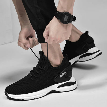 Men's Height Increasing Sneakers – 8cm Elevator Shoes with Breathable Mesh, Casual Sport Style for Taller Look