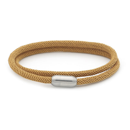 Macron Color Milan Wire Magnetic Bracelet – Titanium Steel Unisex Fashion Bangle