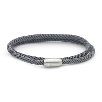 Macron Color Milan Wire Magnetic Bracelet – Titanium Steel Unisex Fashion Bangle