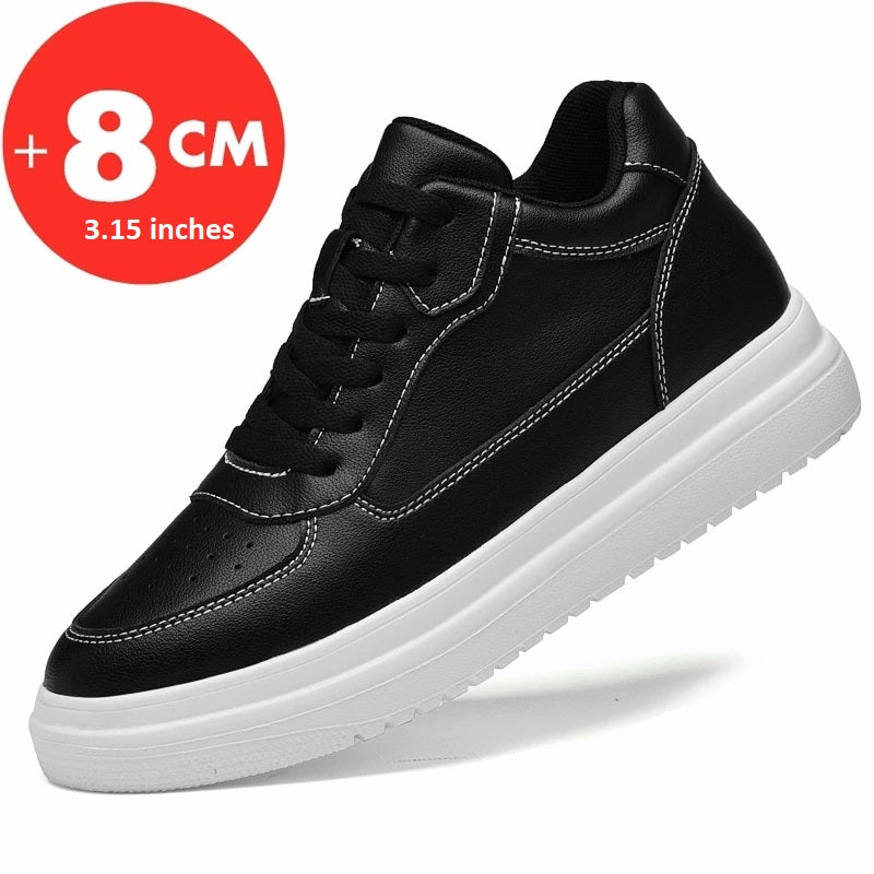 Lift Sneakers Man Elevator Shoes - 8cm Height Boost, Stylish & Comfortable