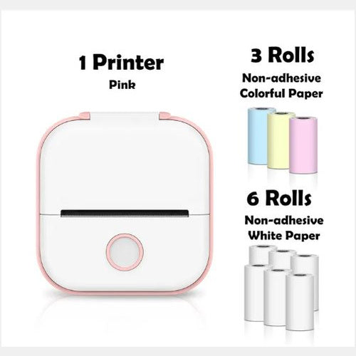 Phomemo T02 Bluetooth Mini Thermal Printer – Inkless, Portable & Multilingual