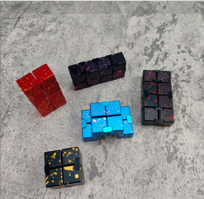 MGS Ease Stress with Our Metal Infinity Cube - Perfect Gift, Ideal for Anxiety Relief at the Office