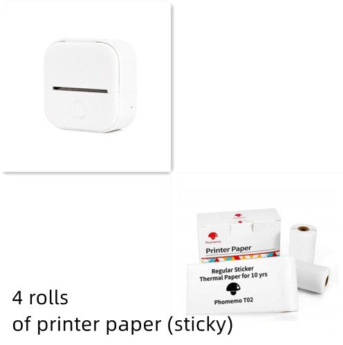 Phomemo T02 Bluetooth Mini Thermal Printer – Inkless, Portable & Multilingual