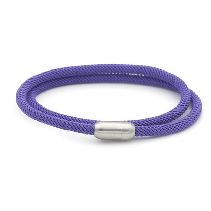 Macron Color Milan Wire Magnetic Bracelet – Titanium Steel Unisex Fashion Bangle