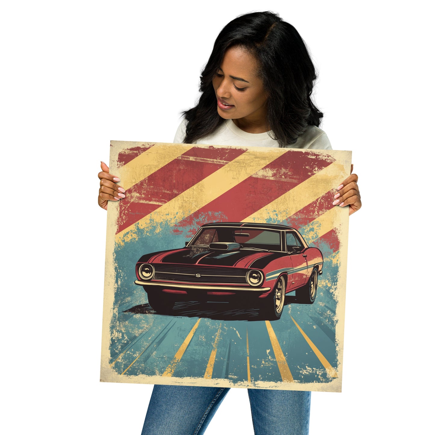 Vintage 1960s Muscle Car Retro Poster – Classic Nostalgia Wall Art