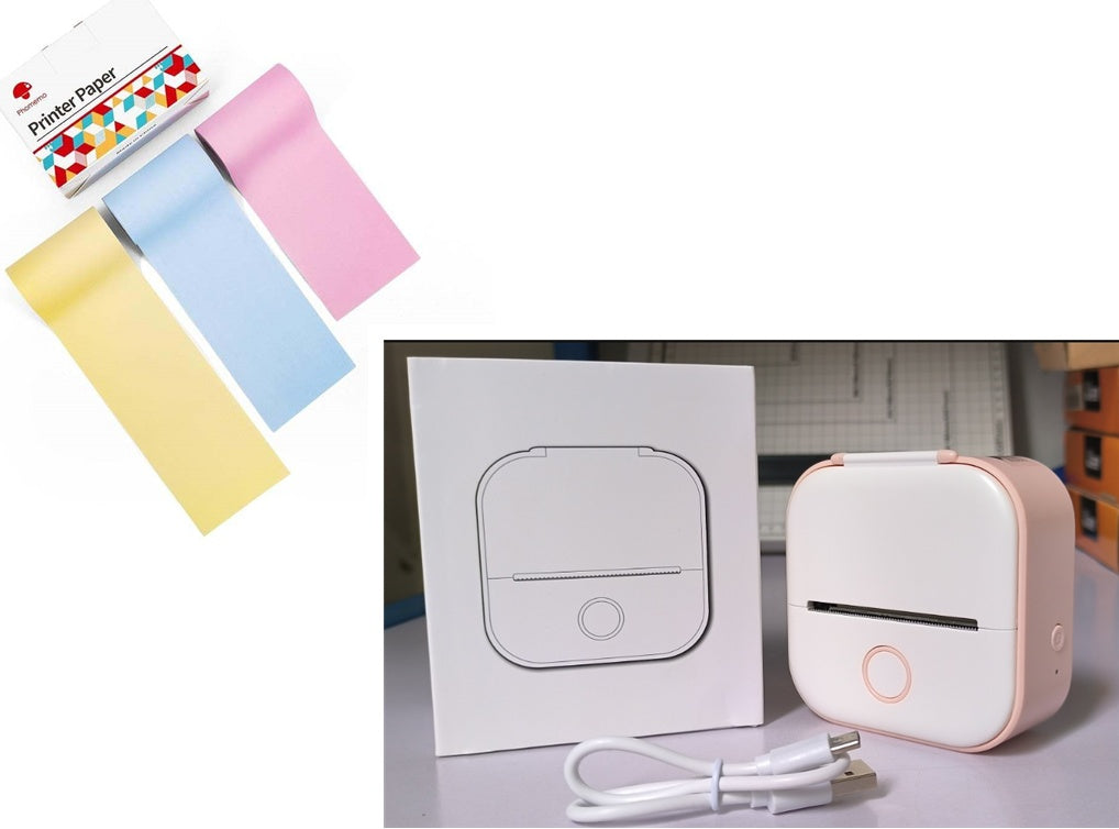 Phomemo T02 Bluetooth Mini Thermal Printer – Inkless, Portable & Multilingual
