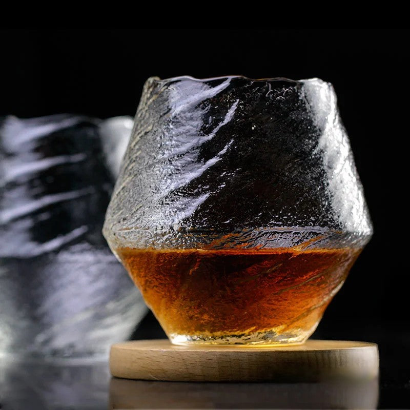 420ml Blowing Snow Japanese Hammer Pattern Whiskey Glass - Man Gifts Shop