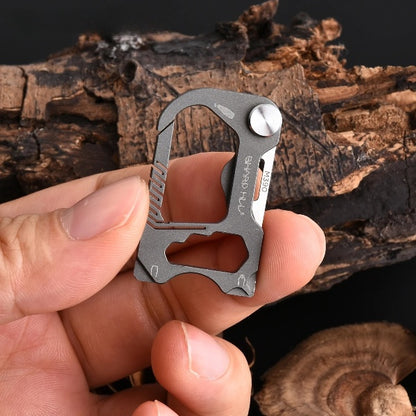 Titanium TrailMate: EDC Multi-Tool Keychain for Adventure
