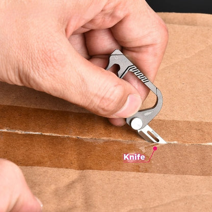 Titanium TrailMate: EDC Multi-Tool Keychain for Adventure