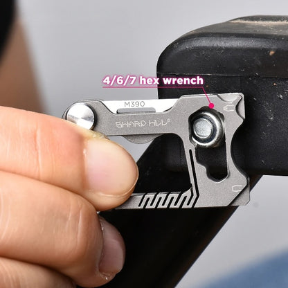 Titanium TrailMate: EDC Multi-Tool Keychain for Adventure