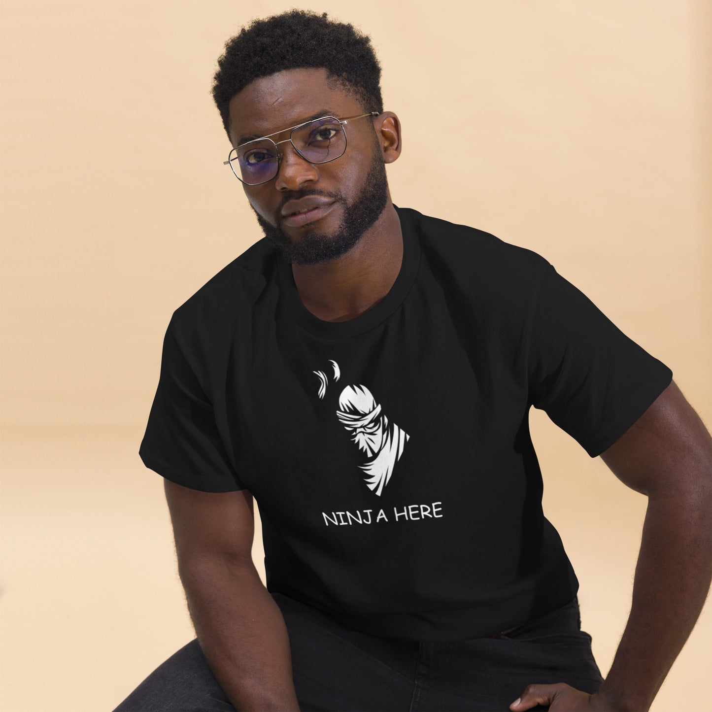 MGS High Quality Men's classic tee " Ninja Here" - Man Gifts Shop