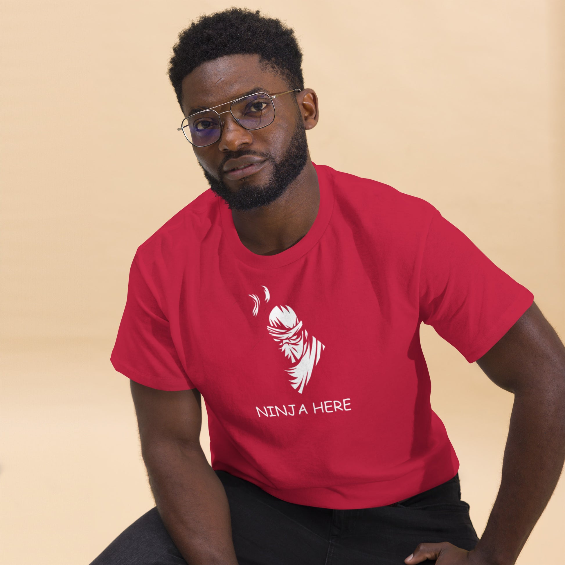 MGS High Quality Men's classic tee " Ninja Here" - Man Gifts Shop